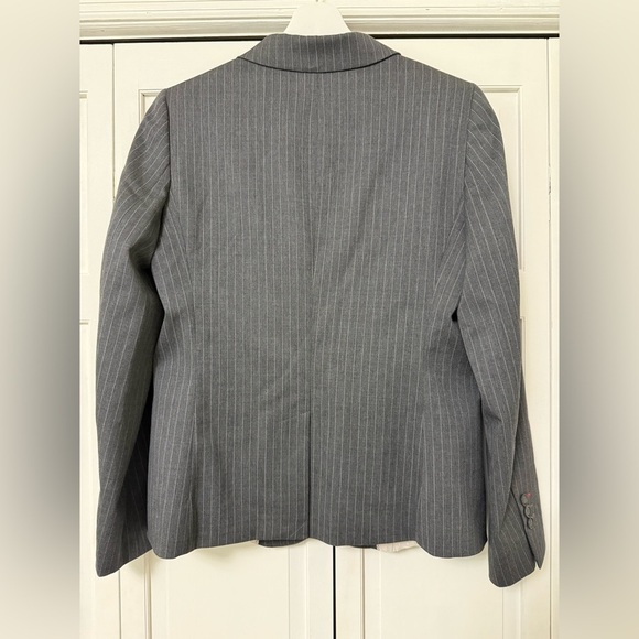 Brooks Brothers Red Fleece Wool Tollegno 1900 Pinstripe Suit Jacket Women's 8 - Picture 7 of 12